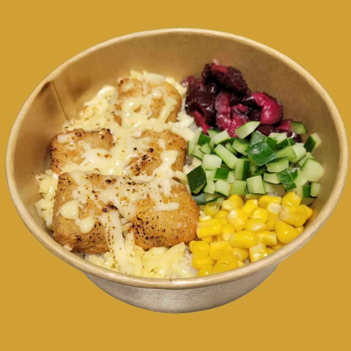 *New* Cheesy Breaded Salmon Rice Bowl