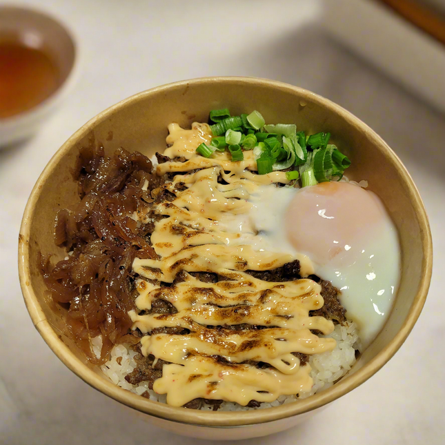Gyu-Don (Beef Rice Bowl) - with 4 different sauces
