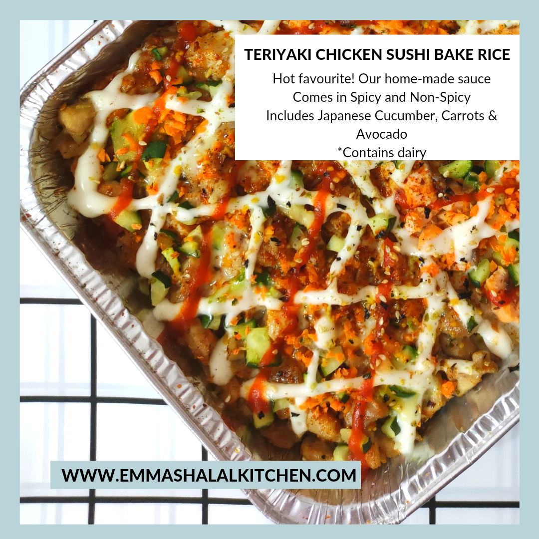Teriyaki Chicken Sushi Bake Rice