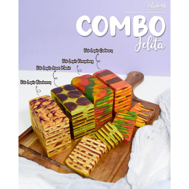 #BliciousSeries Kek Lapis Combo Jelita (4 flavours)